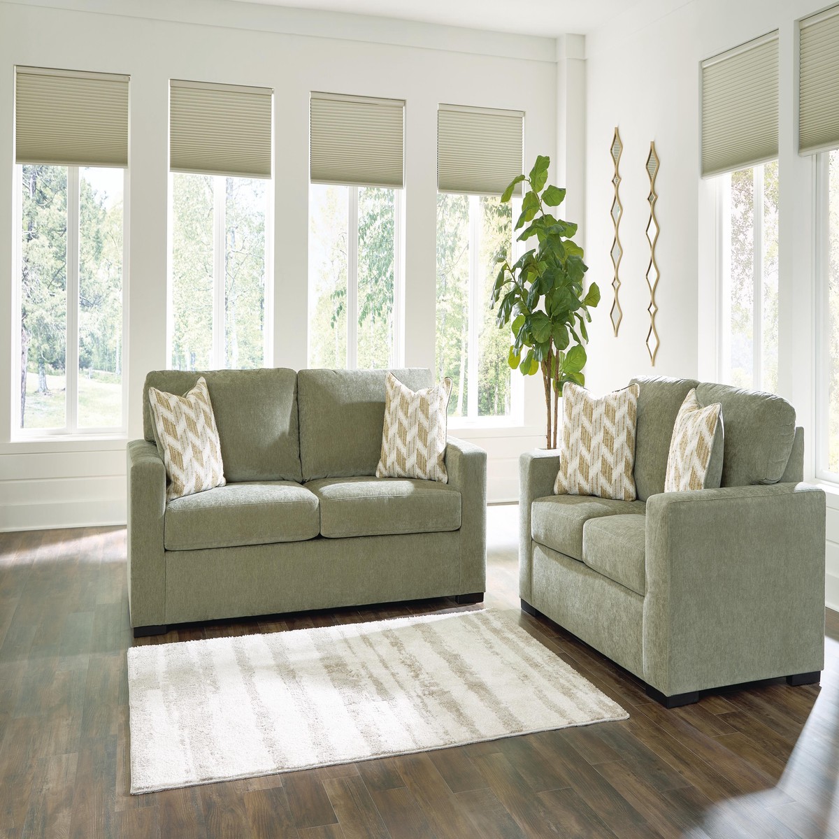 Bridgepoint Moss Sofa and Loveseat